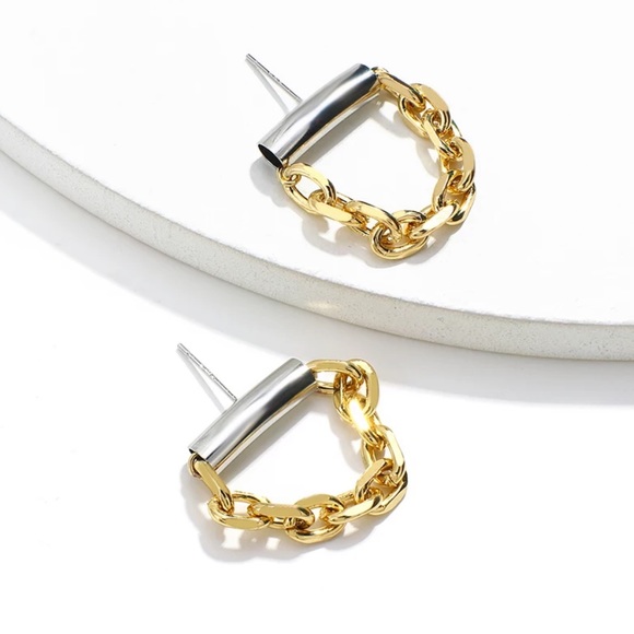 Gold plated thick chain earnings - Picture 7 of 8